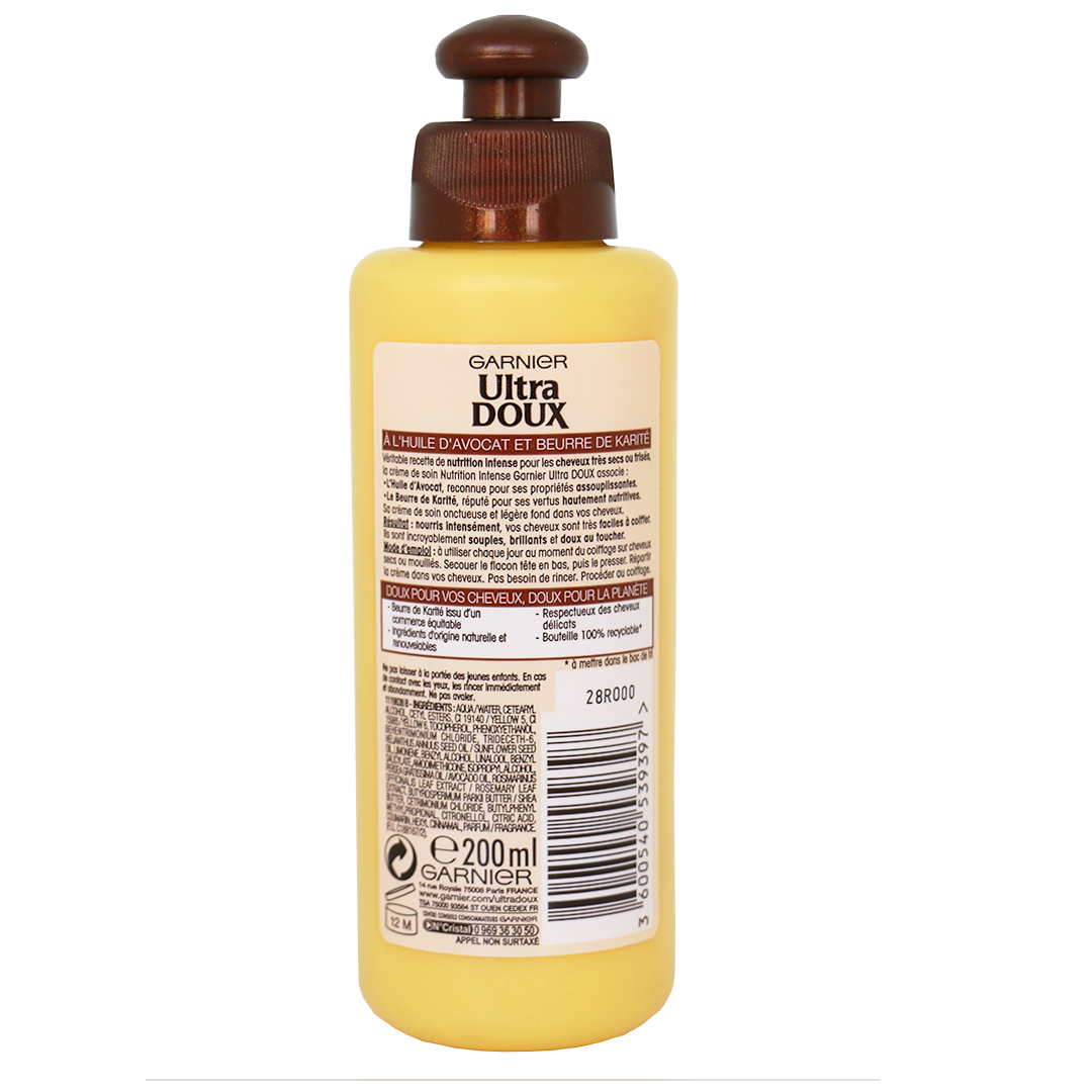 Ultra Doux – Soin sans rinçage à l’huile d’avocat et beurre de karité – 200 ml