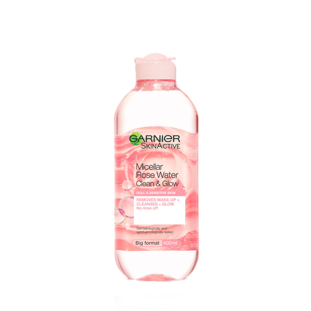 Garnier SkinActive – Eau Micellaire Démaquillante Tout-en-Un à l’Eau de Rose – 400 ml