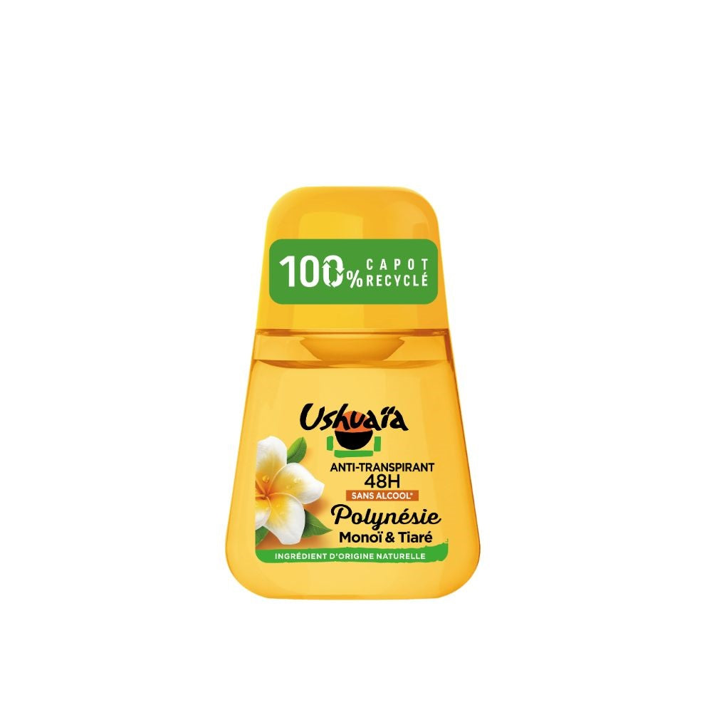 Ushuaïa Déodorant Femme Bille Soin Polynésie Huile de Monoï & Fleur de Tiaré – 50 ml