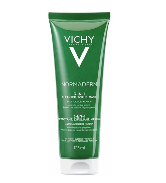 Vichy Normaderm 3 en 1 Exfoliant + Nettoyant + Masque – 125 ml