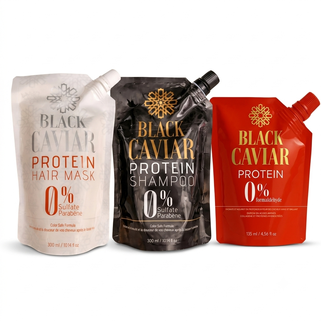 Pack Black Caviar Protein – Soin + Shampooing + Masque
