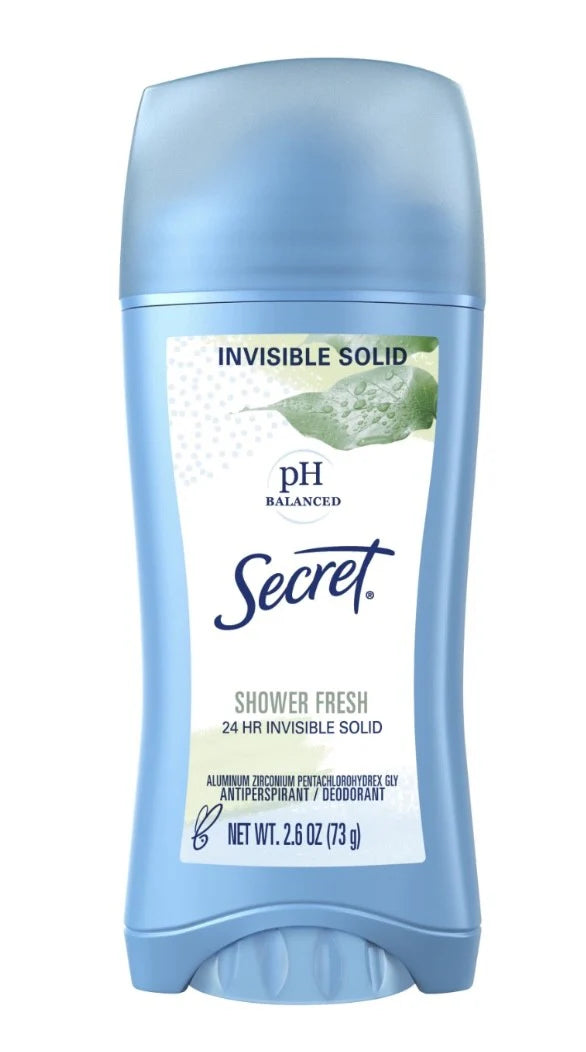 Secret Invisible Solid Antiperspirant Deodorant – Shower Fresh
