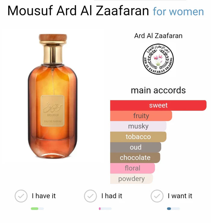 Ard Al Zaafaran Mousuf – Eau de Parfum 100 ml
