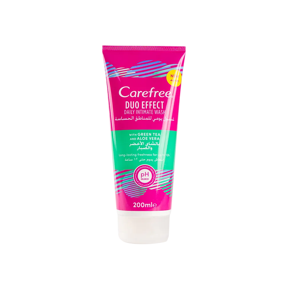 Carefree Duo Effect Intimate Wash Green Tea & Aloe Vera