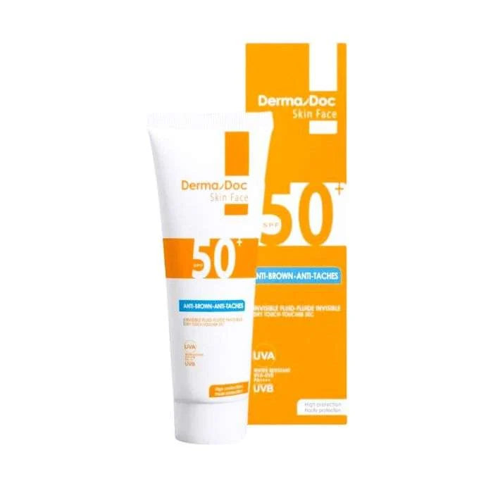DermaDoc Skin Face Crème Solaire Anti-Taches SPF50+ Invisible – 50 ml