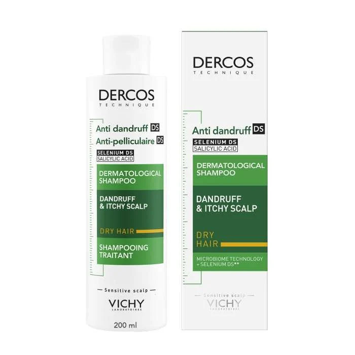 Vichy Dercos Shampooing Anti-Pelliculaire DS Cheveux Secs – 200 ml