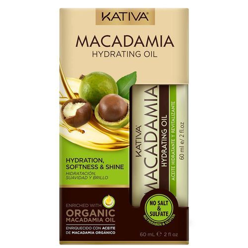 Kativa Professional Organic Macadamia Hydrating Oil Sans Sulfates – 60 ml
