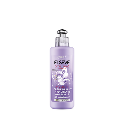 Soin sans rinçage de nuit Elseve Hyaluron Repulp enrichi en acide hyaluronique – 200 ml – L’Oréal Paris