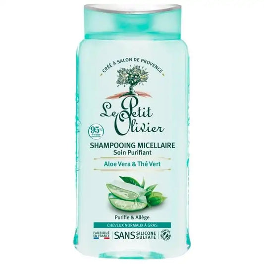 Shampooing Micellaire Purifiant Aloe Vera & Thé Vert Cheveux Normaux à Gras 250 ml