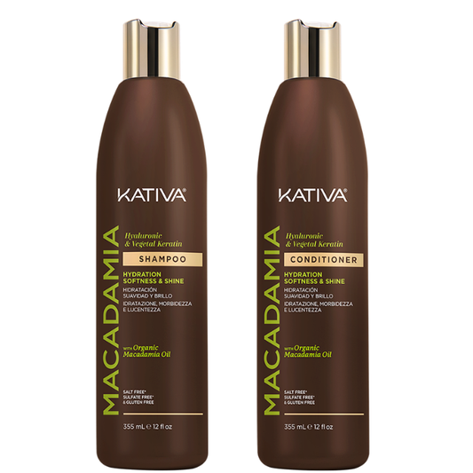 Kativa Professional Pack Macadamia – Shampooing 355 ml + Après-Shampooing 355 ml