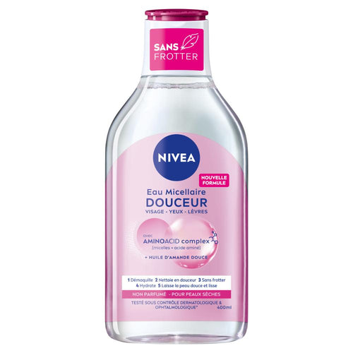 NIVEA Eau Micellaire Démaquillante Peaux Sèches – 400 ml