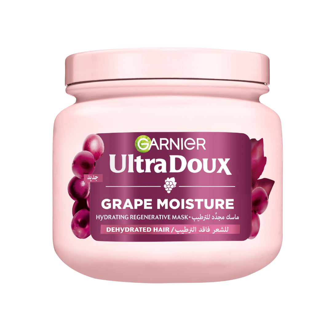 Garnier Ultra Doux – Masque Hydratant Régénérant Intense Grape Moisture – 340 ml