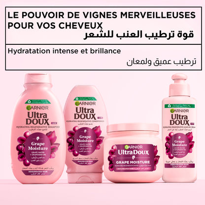Garnier Ultra Doux – Masque Hydratant Régénérant Intense Grape Moisture – 340 ml
