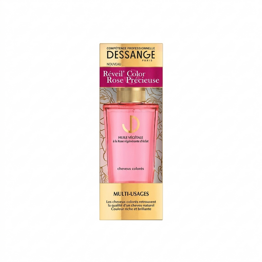 Dessange Réveil Color Rose Précieuse – Huile Végétale pour Cheveux Colorés 50 ml