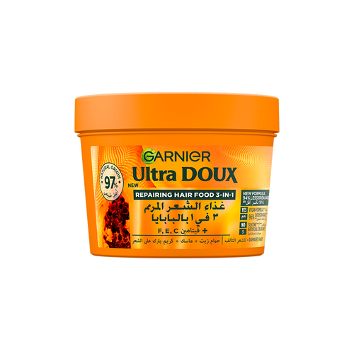 Garnier Ultra Doux Hair Food Papaye 3-en-1 – 390 ml + Vitamines C, E & F
