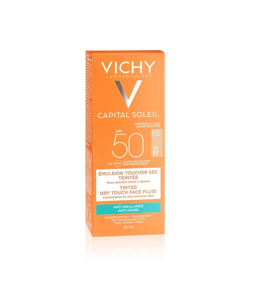 Vichy Idéal Soleil Crème Anti-Brillance Teintée Toucher Sec SPF 50 – 50 ml