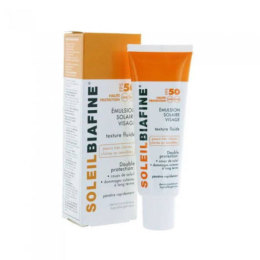 Biafine Soleil Émulsion Solaire Visage SPF 50+