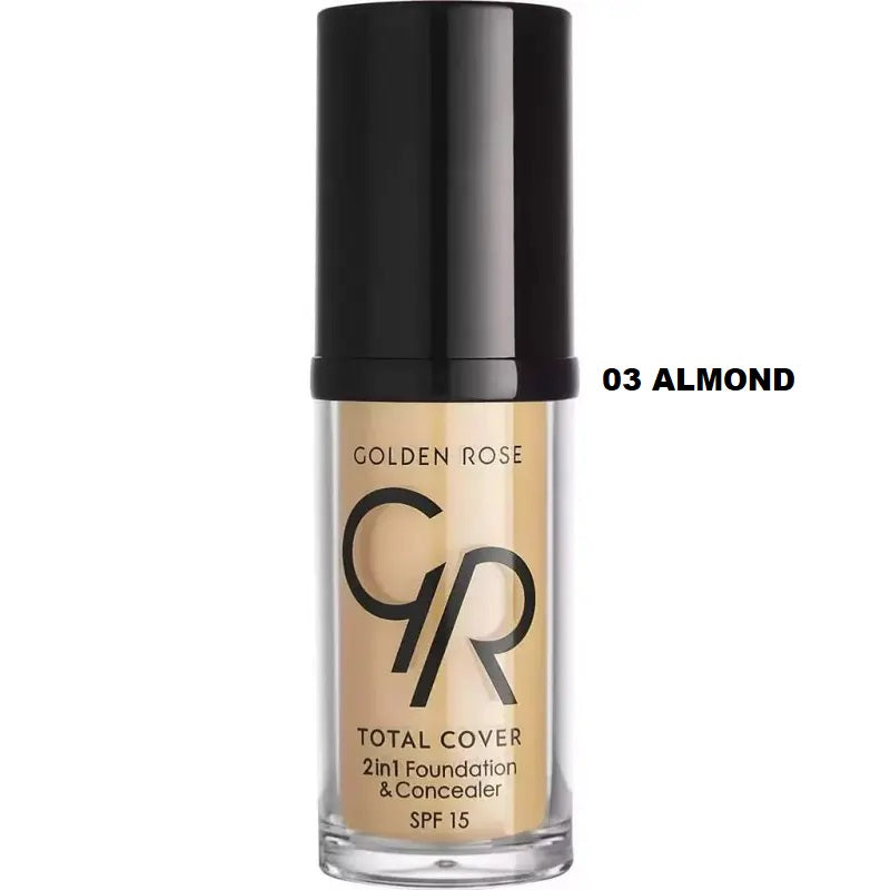 Golden Rose Total Cover 2in1 Foundation & Concealer SPF15