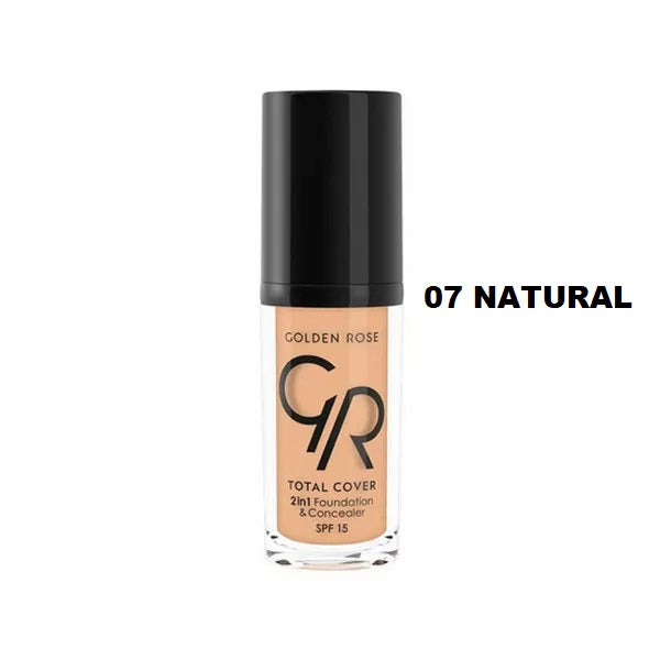 Golden Rose Total Cover 2in1 Foundation & Concealer SPF15