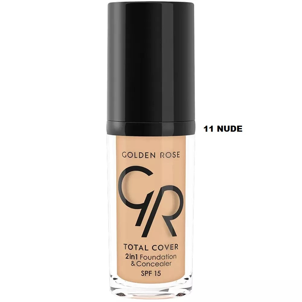 Golden Rose Total Cover 2in1 Foundation & Concealer SPF15