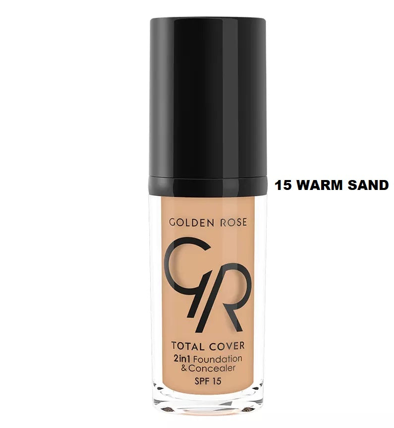 Golden Rose Total Cover 2in1 Foundation & Concealer SPF15