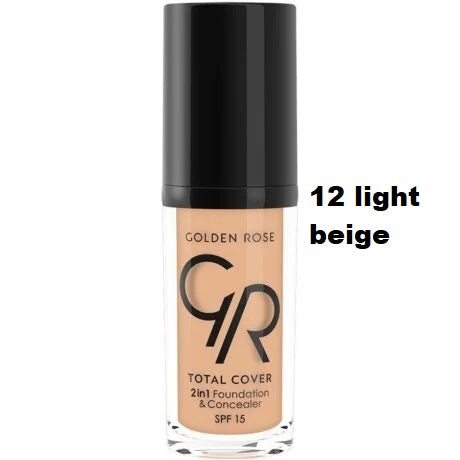 Golden Rose Total Cover 2in1 Foundation & Concealer SPF15